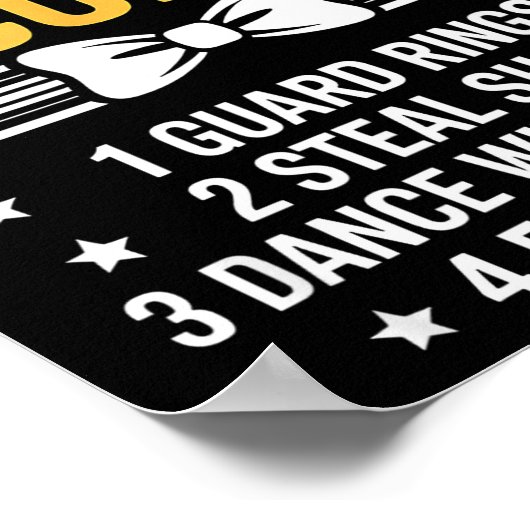 Poster Ring Security Wedding Party Funny Ring Bearer  (Coin)