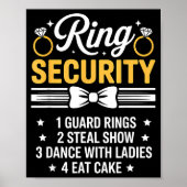 Poster Ring Security Wedding Party Funny Ring Bearer  (Devant)