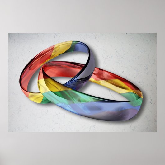 Poster Rings de Rainbow Wedding pour l'Equality (Devant)