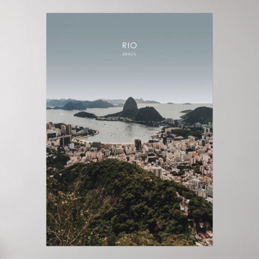 Poster Rio, Brésil Illustration de voyage (Devant)