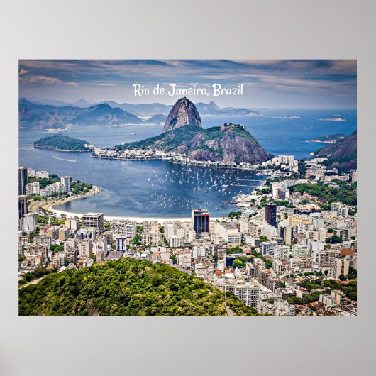 Poster Rio de Janeiro, Brazil cityscape (Devant)
