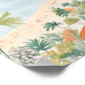 Poster Rio de Janeiro Brésil Gouache Illustration Voyage (Coin)