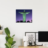 Poster Rio de Janeiro, Brésil. la statue du Christ sur (Bureau à domicile)