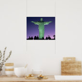 Poster Rio de Janeiro, Brésil. la statue du Christ sur (Cuisine)