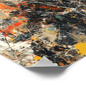 Poster Rio de Janeiro Christ Rédempteur Drip abstrait (Coin)