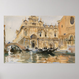 Poster Rio dei Mendicanti, Venise par John Singer Sargent