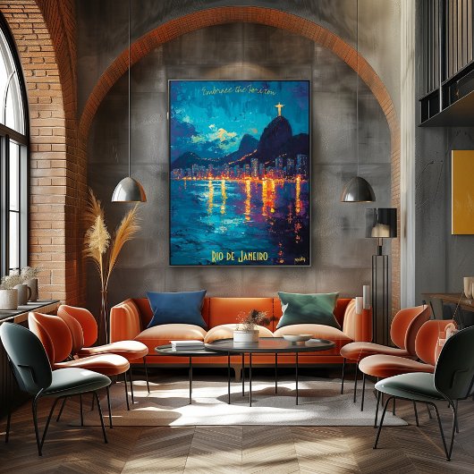 Poster Rio Radiance - Christ le Rédempteur Réflexions