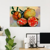 Poster Ripe Pomegranates Paint, effect (Thuiskantoor)