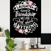 Poster Rires Et Amitié (Bureau à domicile)