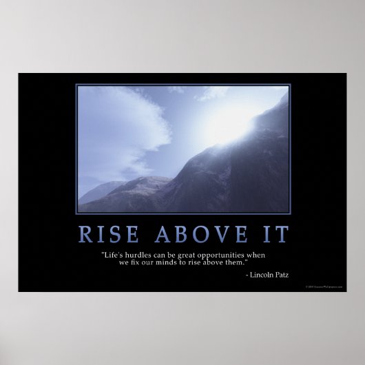 Poster Rise Above It (Devant)