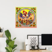 Poster RISE & SHINE ROOSTERS par SHARON SHARPE (Bureau à domicile)