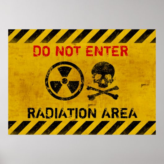 Poster Risque de rayonnement (Devant)