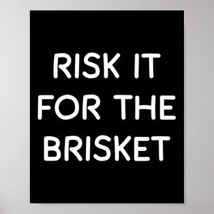 Poster Risquer tout pour le Brisket Jewish Deli BBQ Pastr