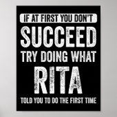 Poster Rita If At First You Dont Succeed Try Doing What  (Devant)