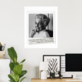 Poster Rita Levi-Montalcini cite les femmes dans la scien (Bureau à domicile)