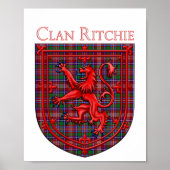 Poster Ritchie Tartan Scottish Plaid Lion Rampant (Devant)