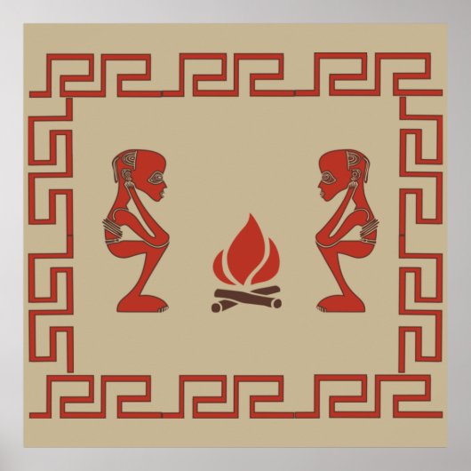 Poster rituel de guerrier de la tribu africaine (Devant)