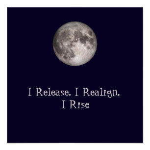 Poster Rituel de la pleine lune Je libère Je me réaligné 