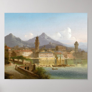 Poster Riva sur le lac de Garde   Johann Wilhelm Jankowsk