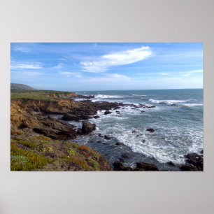 Poster Rivage de Fiscalini Ranch - Cambria, Californie