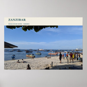 Poster Rivage de l'océan Indien à Zanzibar