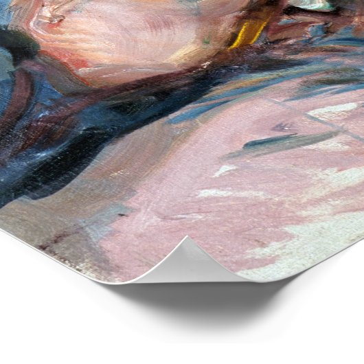 Poster Rivage Edvard Munch avec Maison Rouge (Coin)