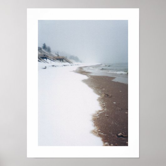 Poster Rivage hivernal (Devant)