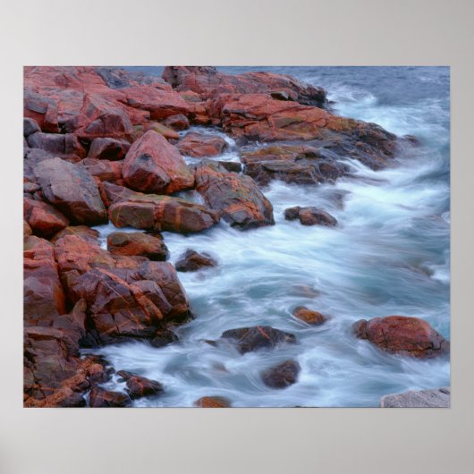Poster Rivage rocheux avec de l'eau, Canada (Devant)