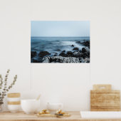 Poster Rivage rocheux avec eau brumeuse (Cuisine)