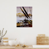 Poster Rive d'un lac de Genève, Suisse (Cuisine)
