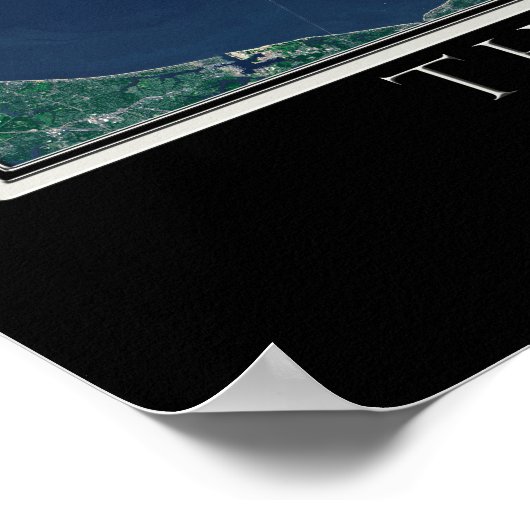 Poster Rive Est de Virginie par satellite spatial (Coin)