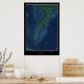 Poster Rive Est de Virginie par satellite spatial (Cuisine)