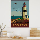 Poster Rive, Phare, Ajouter du texte (Cuisine)