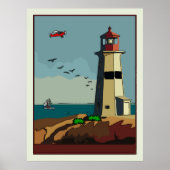 Poster Rive, Phare, Ajouter du texte (Devant)