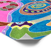 Poster Rive rose, 19x13 Art Abstrait (Coin)