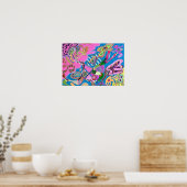 Poster Rive rose, 19x13 Art Abstrait (Cuisine)