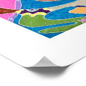 Poster Rive rose, 24x18 Art Abstrait (Coin)