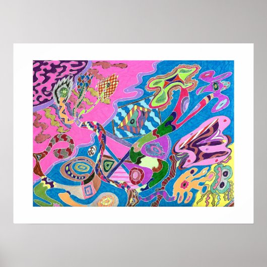 Poster Rive rose, 24x18 Art Abstrait (Devant)