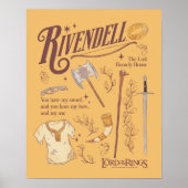 Poster RIVENDELL™ Collage Aquarelle Graphique (Devant)