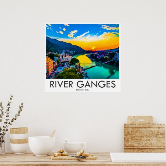 Poster River Ganges, Rishikesh, Inde (Cuisine)