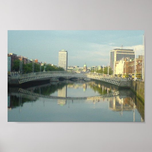 Poster River Liffey Dans Le Centre-Ville De Dublin (Devant)