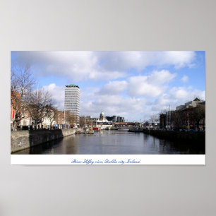 Poster River Liffey & Liberty Hall Dublin City Irlande
