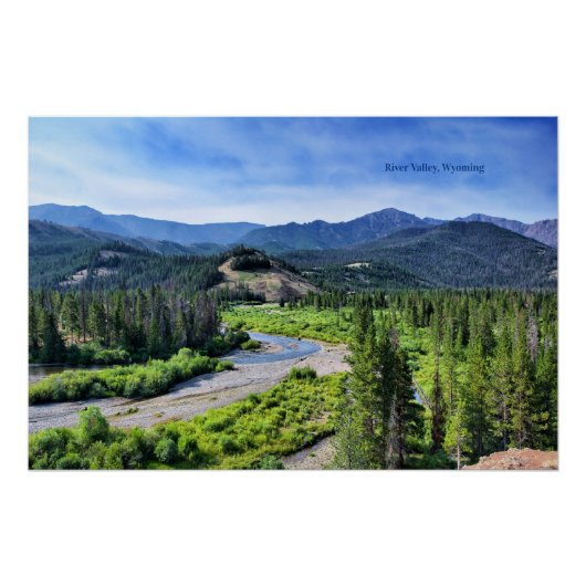 Poster River Valley, Amérique occidentale, Wyoming, (Devant)