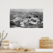 Poster Riverside, CA Mt. Rubidoux Vue aérienne (Cuisine)