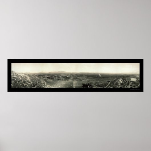 Poster Riverside CA Panorama Photo 1907 (Devant)