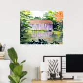 POSTER "RIVERSIDE REFLECTIONS" - ART - HARRIET DAVIDSOHN (Bureau à domicile)