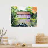 POSTER "RIVERSIDE REFLECTIONS" - ART - HARRIET DAVIDSOHN (Cuisine)