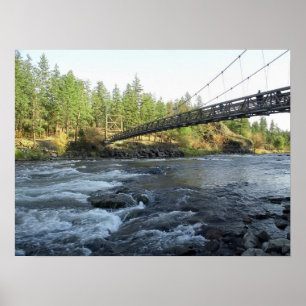 POSTER RIVERSIDE STATE PARK - PONT CCC - SPOKANE WA