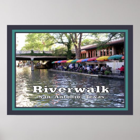 Poster Riverwalk, San Antonio, Texas (Devant)
