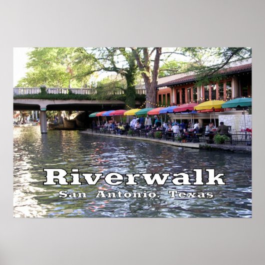 Poster Riverwalk, San Antonio, Texas (Devant)